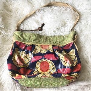 Fossil coated‎ canvas shoulder bag EUC